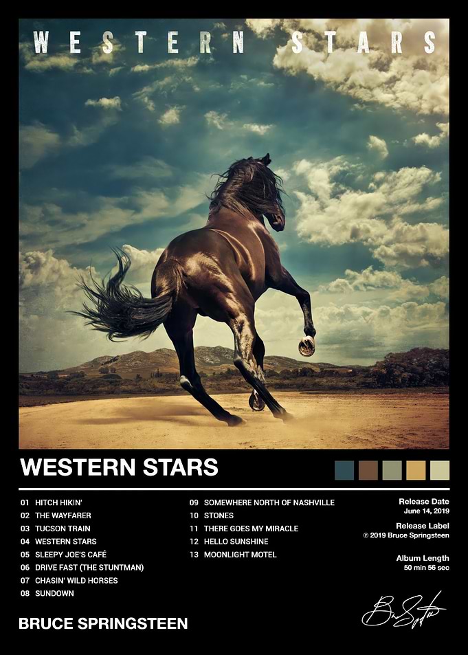 Bruce Springsteen Western Stars Album Poster
