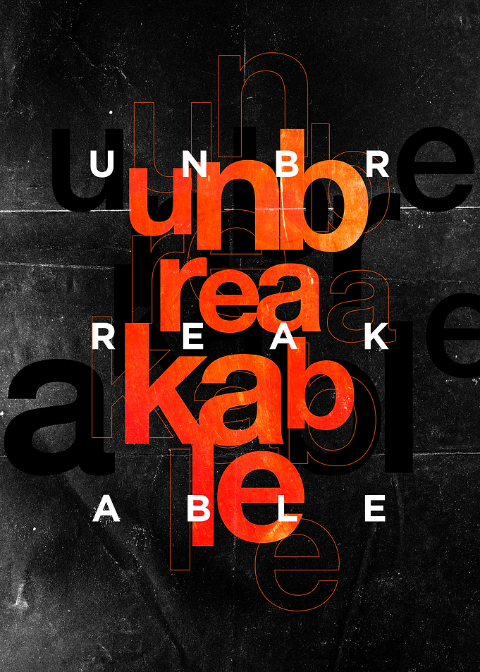 Unbreakable Typography Gym Poster