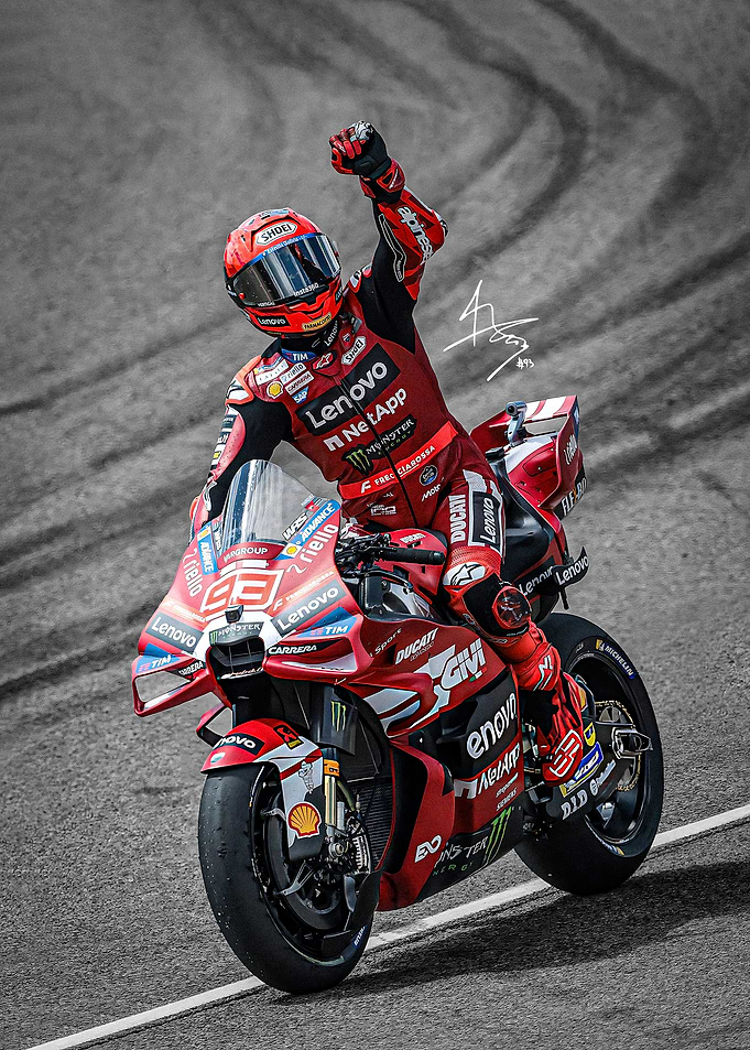 Marc Marquez Celebrating MotoGP Victory
