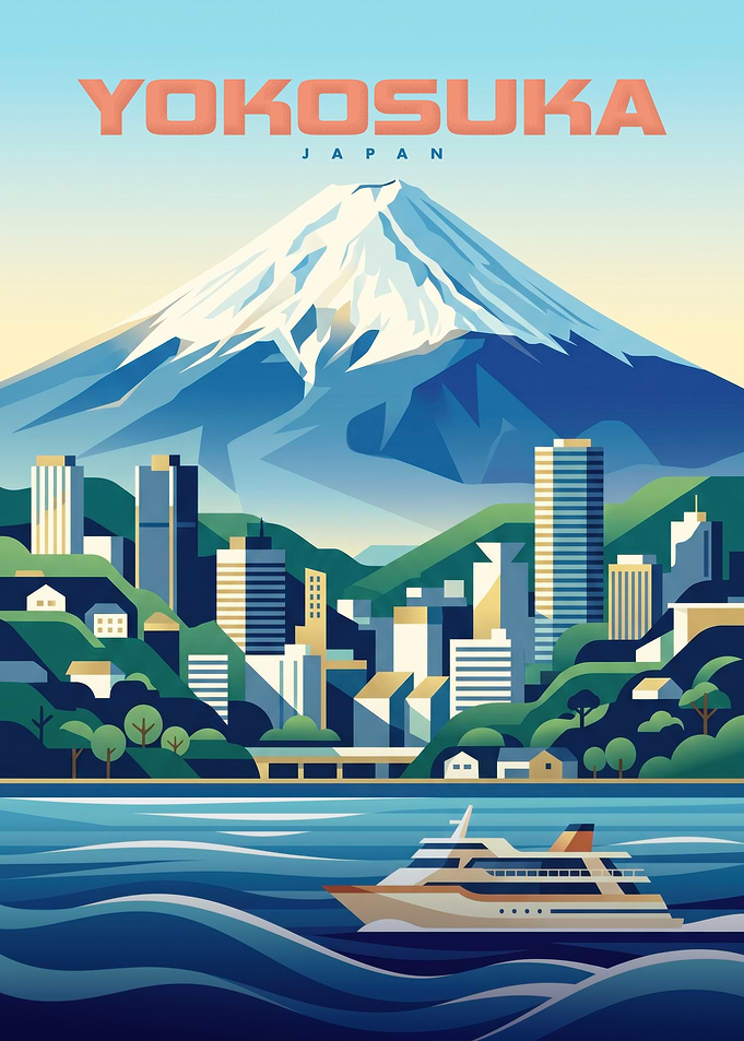 Yokosuka Japan Travel Poster