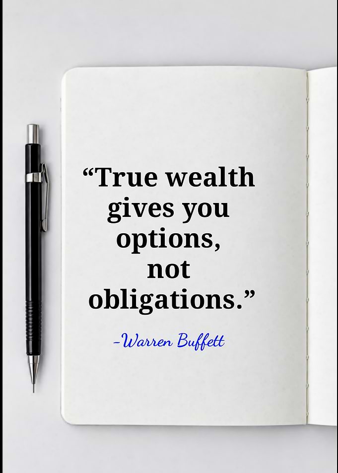 Warren Buffett Inspirational Quote Notebook
