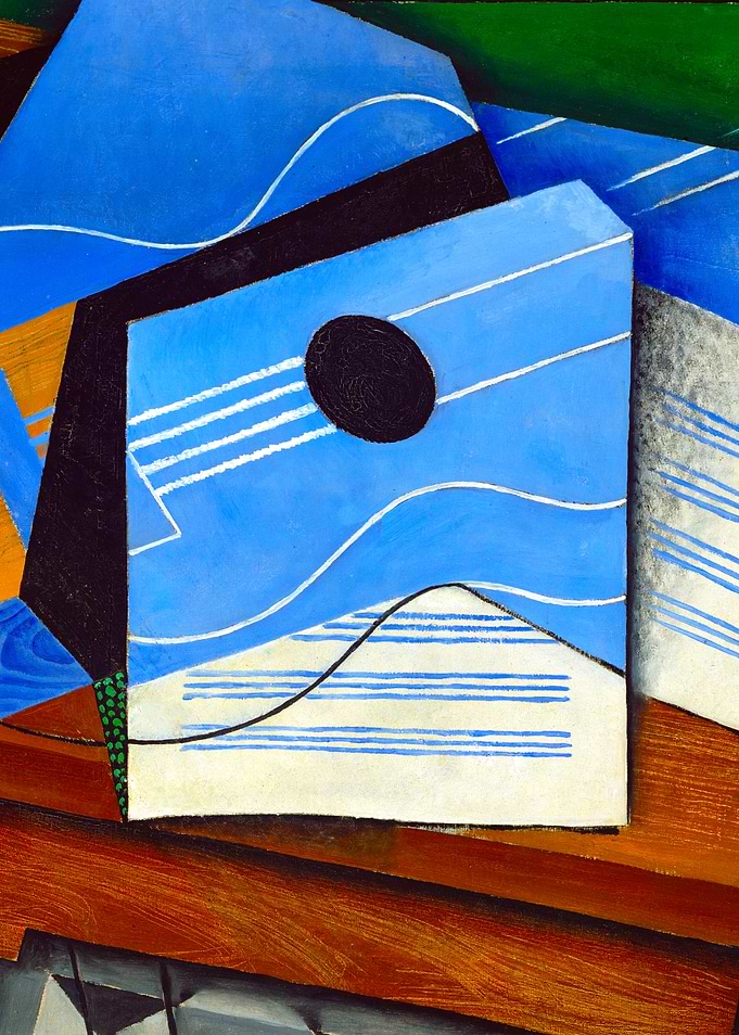 Guitar on a Table Cubist Painting by Juan Gris