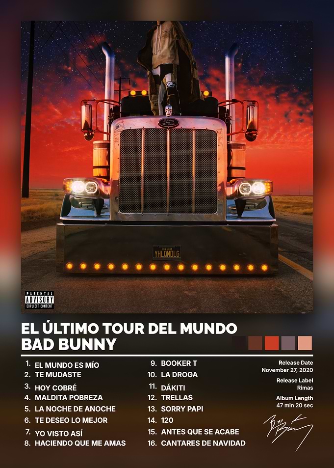 Bad Bunny El Último Tour Del Mundo Poster