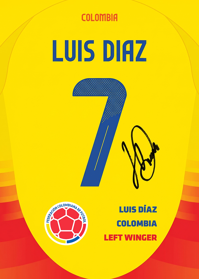 Luis Diaz Soccer Jersey Graphic