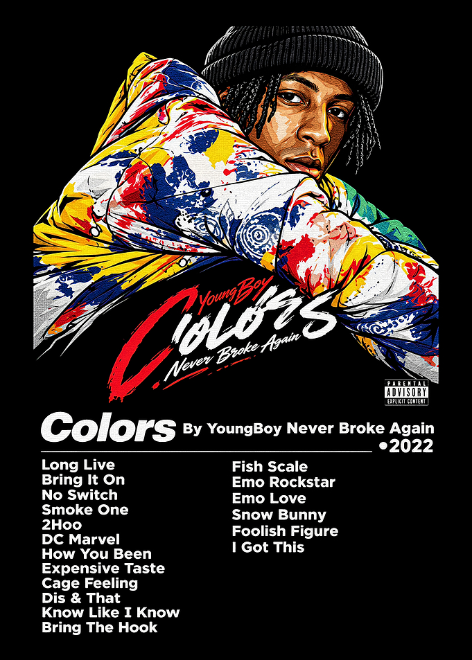 YoungBoy Never Broke Again Colors Poster