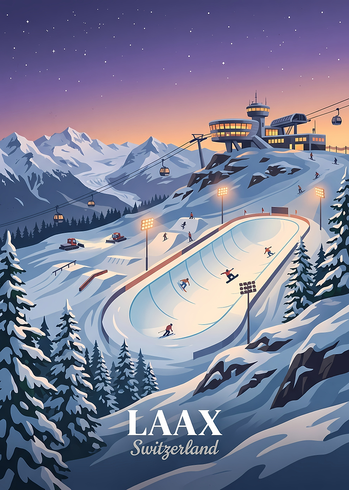 Laax Switzerland Ski Resort Poster