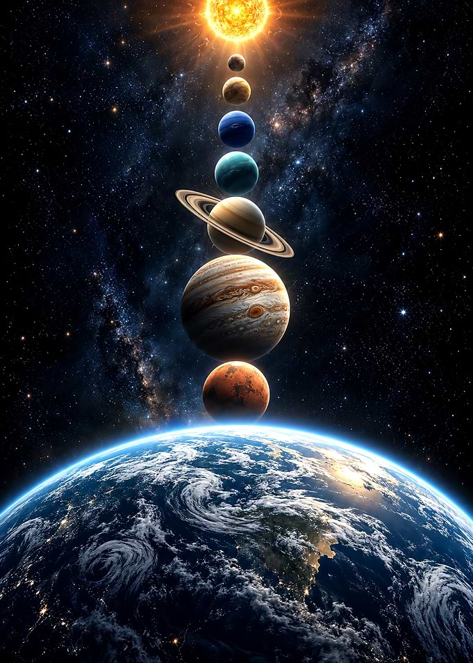 Vertical Alignment of Solar System Planets