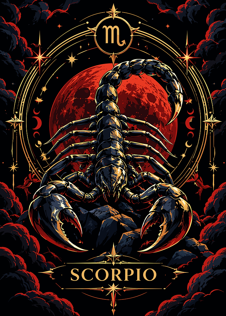 Scorpio Zodiac Sign Artistic Poster