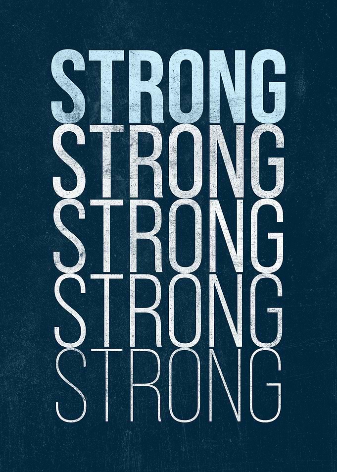 Strong Typography Motivational Gym Poster