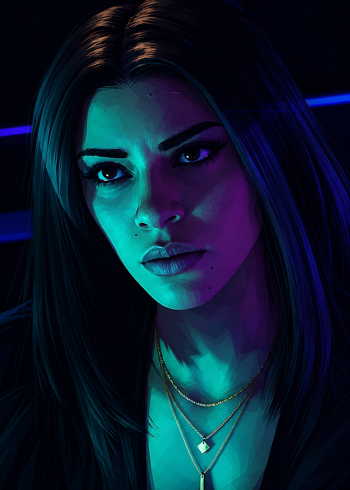 Cyberpunk Style Portrait of a Woman