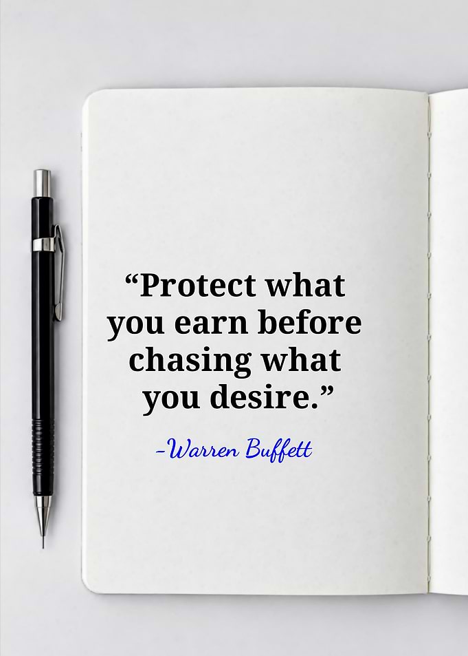 Warren Buffett Inspirational Quote Notebook