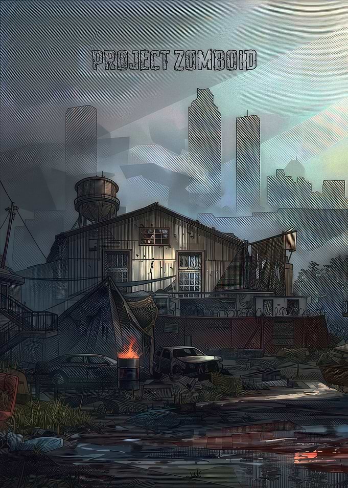 Project Zomboid Post-Apocalyptic Cityscape