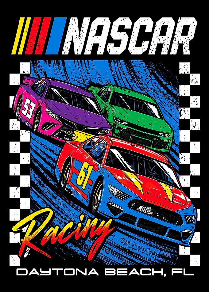 NASCAR Daytona Beach Racing Graphic