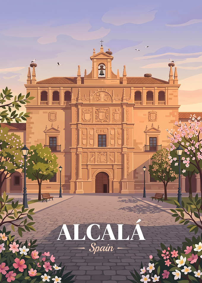Alcalá de Henares Spain Travel Poster