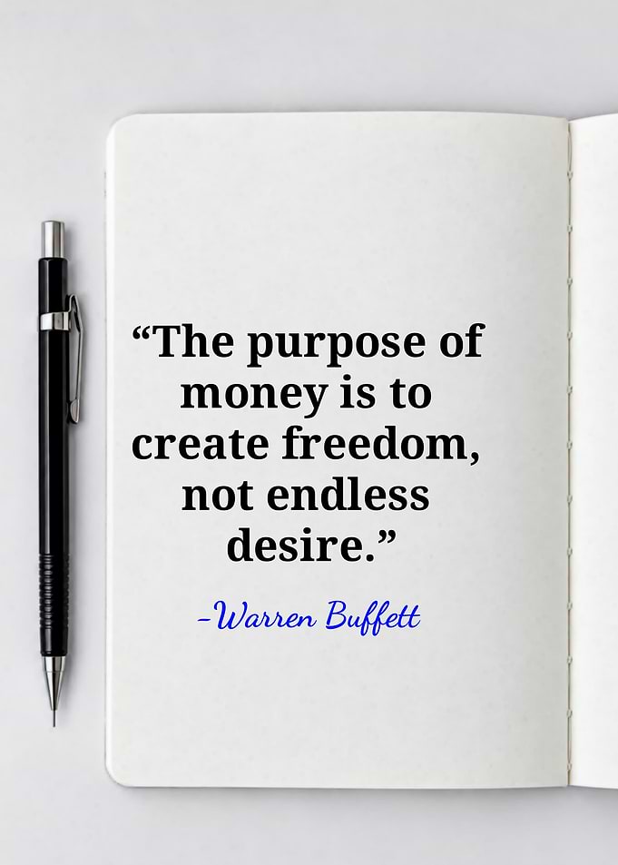 Warren Buffett Inspirational Quote Notebook