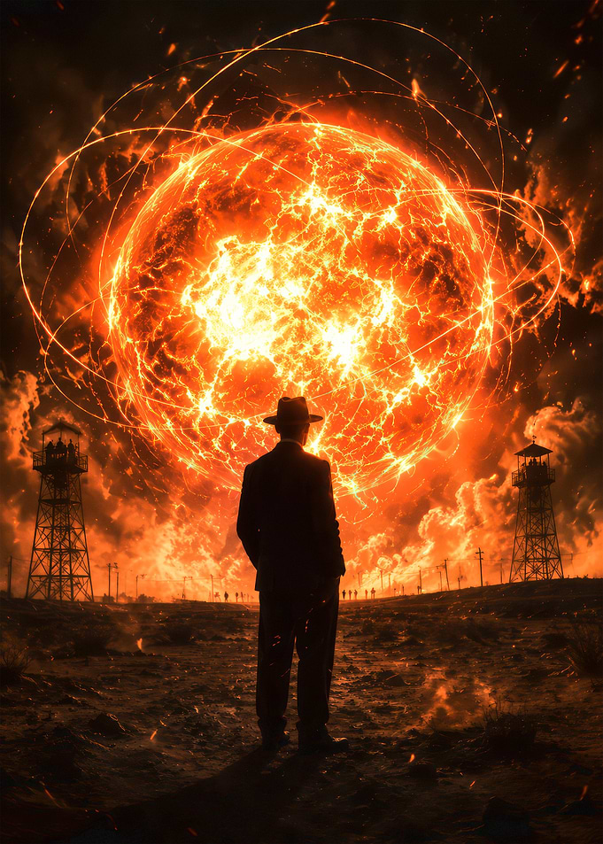Oppenheimer Atomic Explosion Silhouette