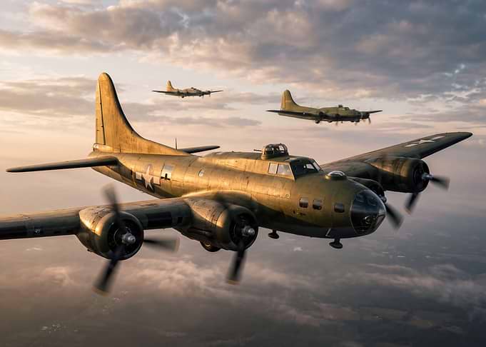 B-17 Flying Fortress Formation Flight
