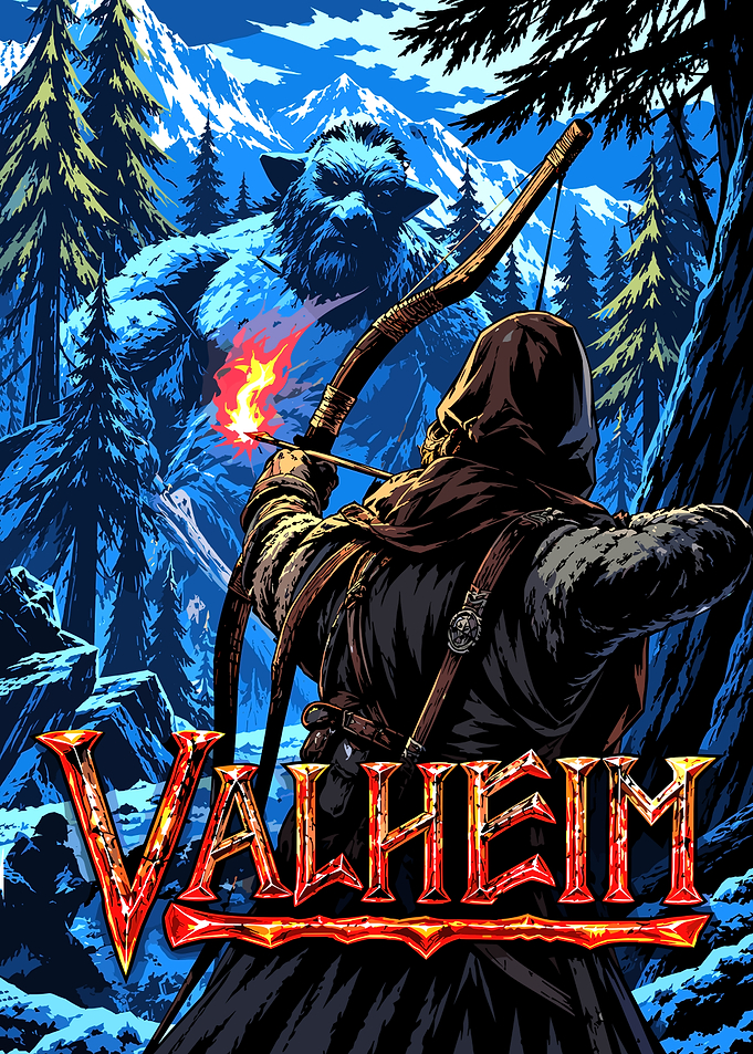 Valheim Viking Archer vs Troll
