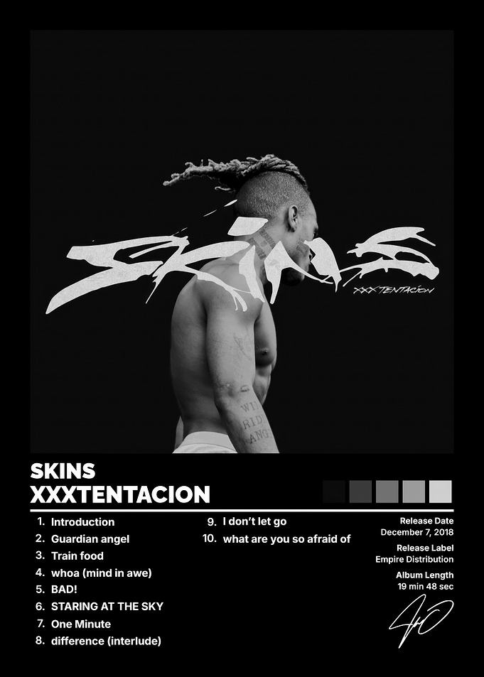 XXXTentacion Skins Album Poster