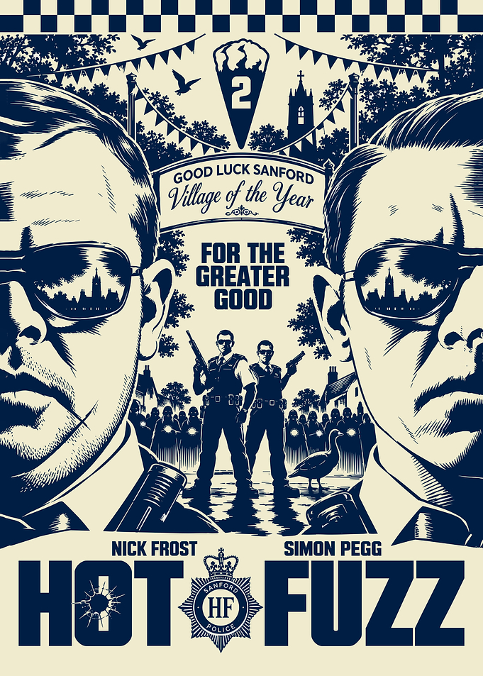 Hot Fuzz Movie Poster Art