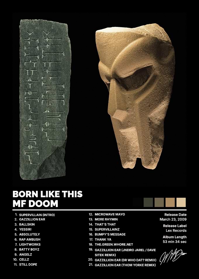MF DOOM Born Like This Poster