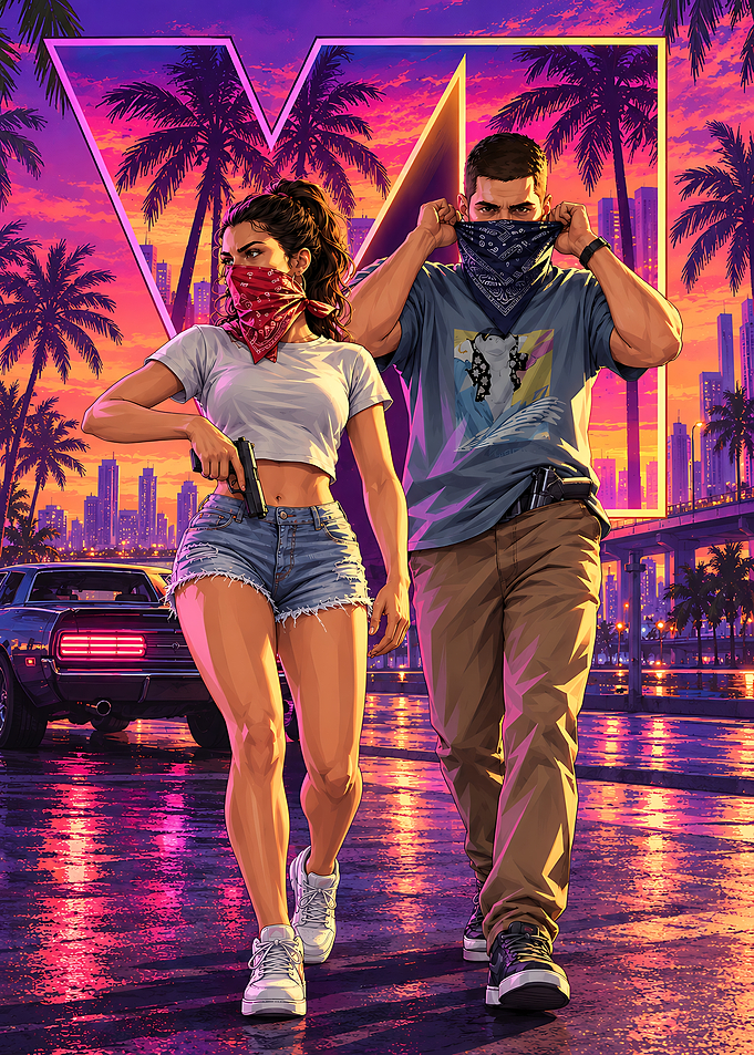 GTA VI Duo Walking Poster