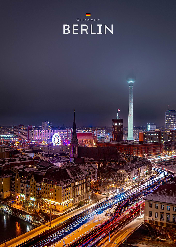 Berlin Cityscape at Night