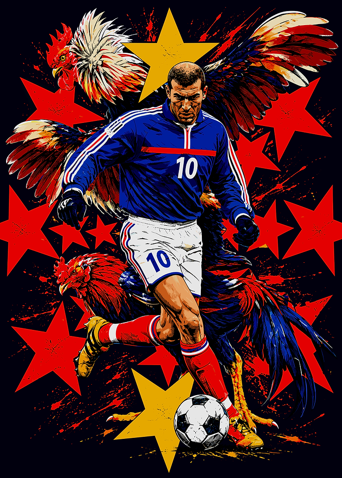 Zinedine Zidane French Soccer Legend Art
