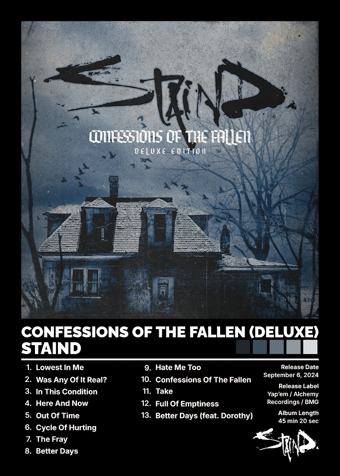 Staind Confessions of the Fallen Album Poster