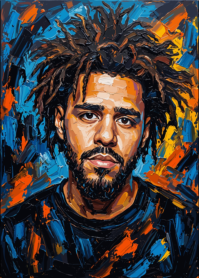 J. Cole Oil Painting Portrait