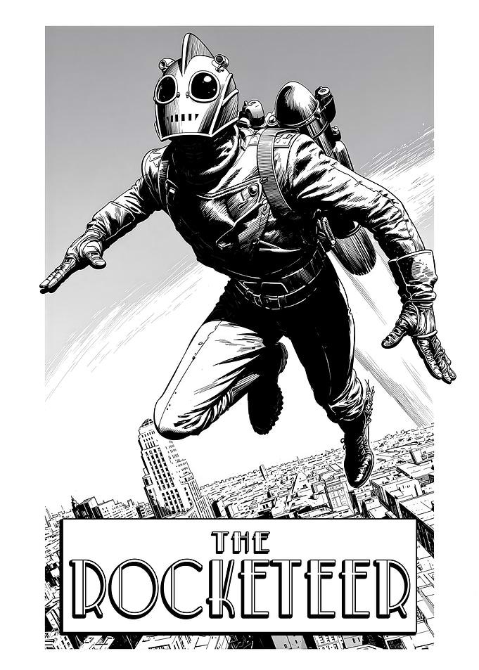 The Rocketeer Comic Book Art
