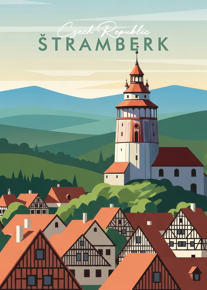 Štramberk Czech Republic Travel Poster