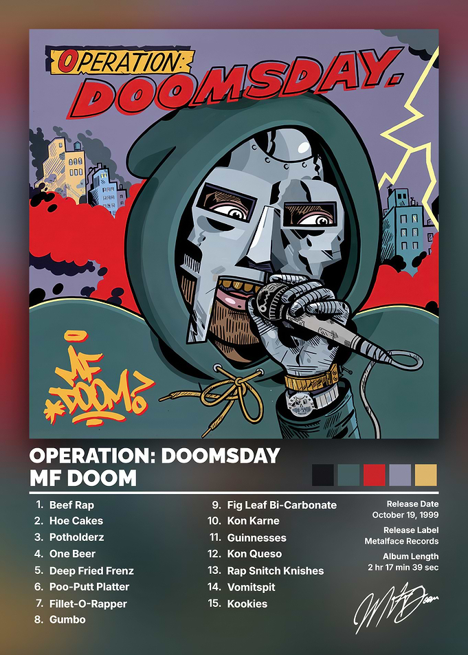 MF DOOM Operation Doomsday Poster