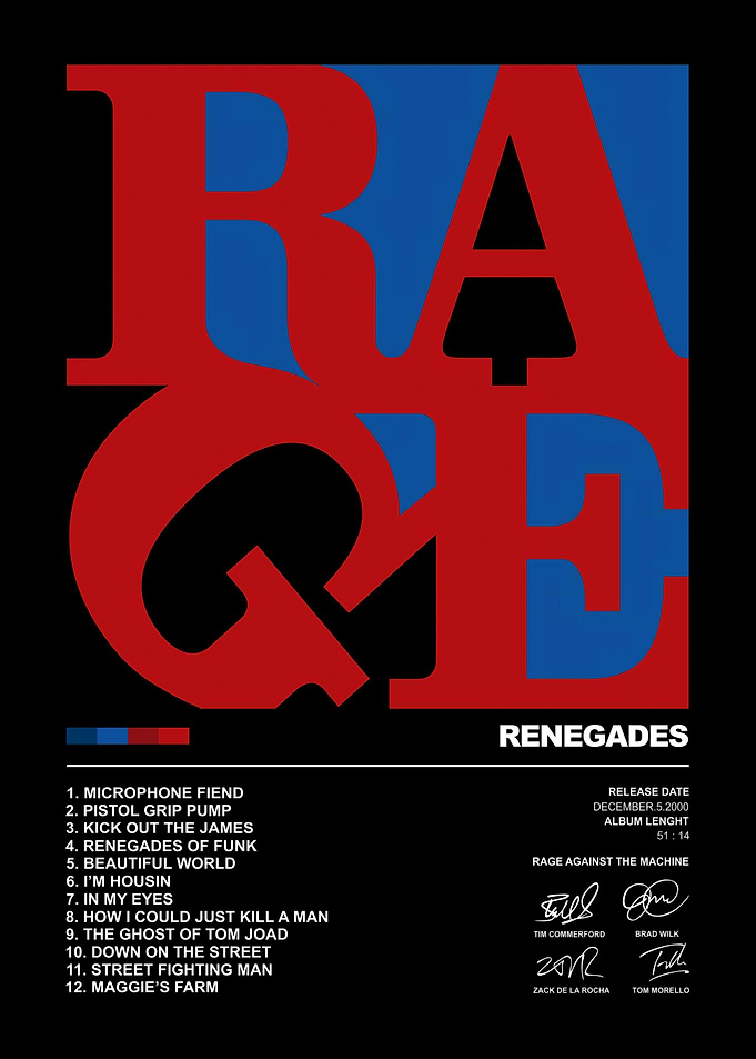 Rage Against the Machine Renegades Poster