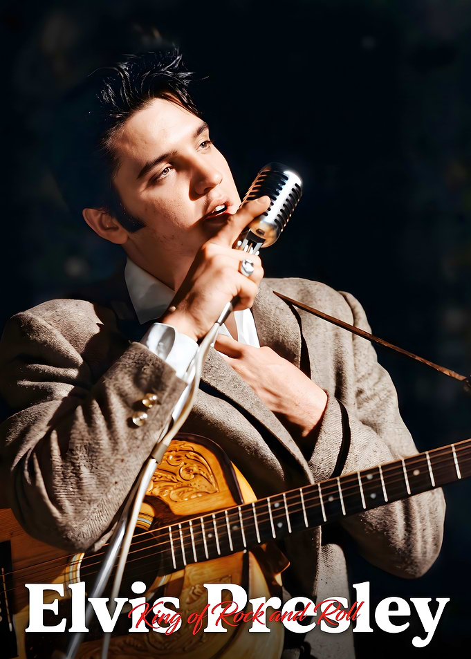 Elvis Presley Vintage Performance Portrait art
