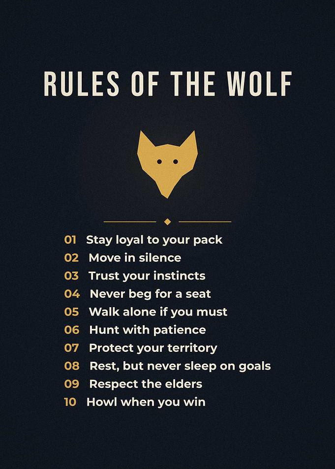 Rules Of The Wolf Lone Wolf Code Poster
