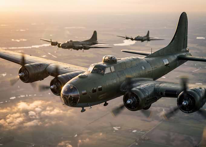 B-17 Flying Fortress Formation Flight