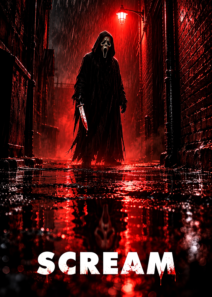 Ghostface Scream Horror Movie Poster