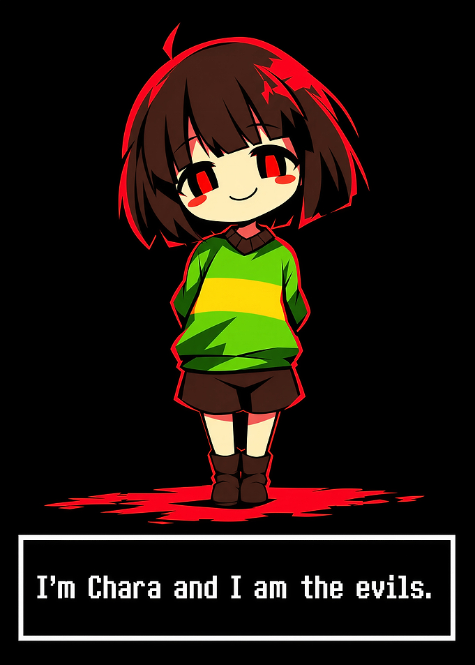 Chara from Undertale Chibi Illustration