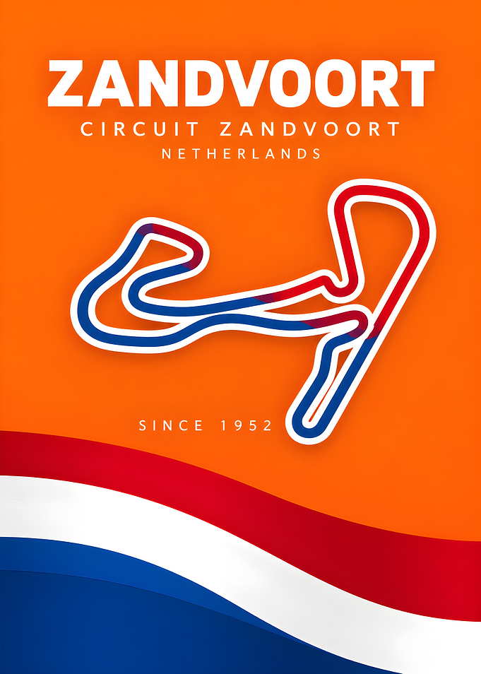 Circuit Zandvoort Netherlands Racing Poster