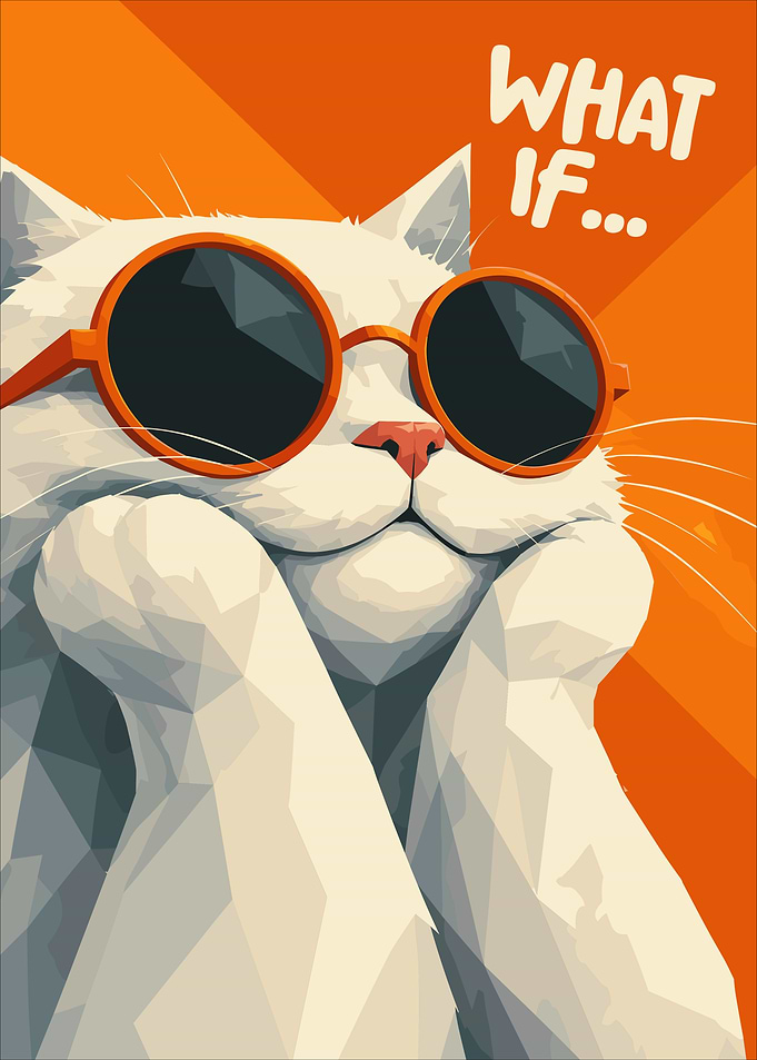 Cool Cat Wearing Sunglasses Poster