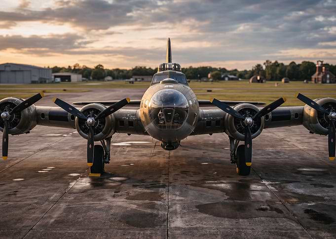 Vintage B-17 Flying Fortress Bomber