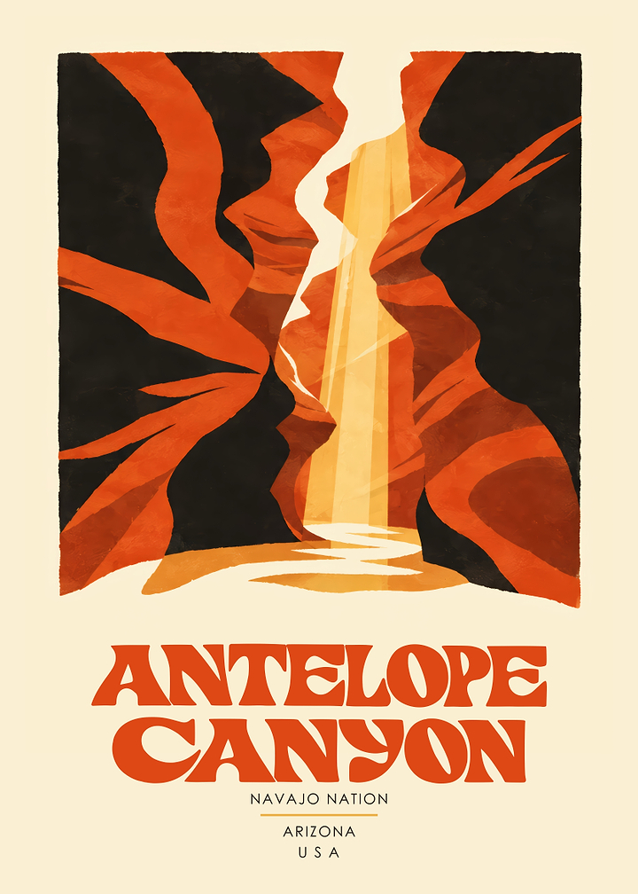 Antelope Canyon Travel Poster