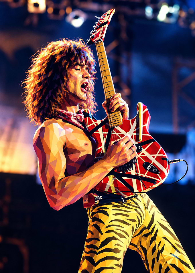 Eddie Van Halen Low Poly Art