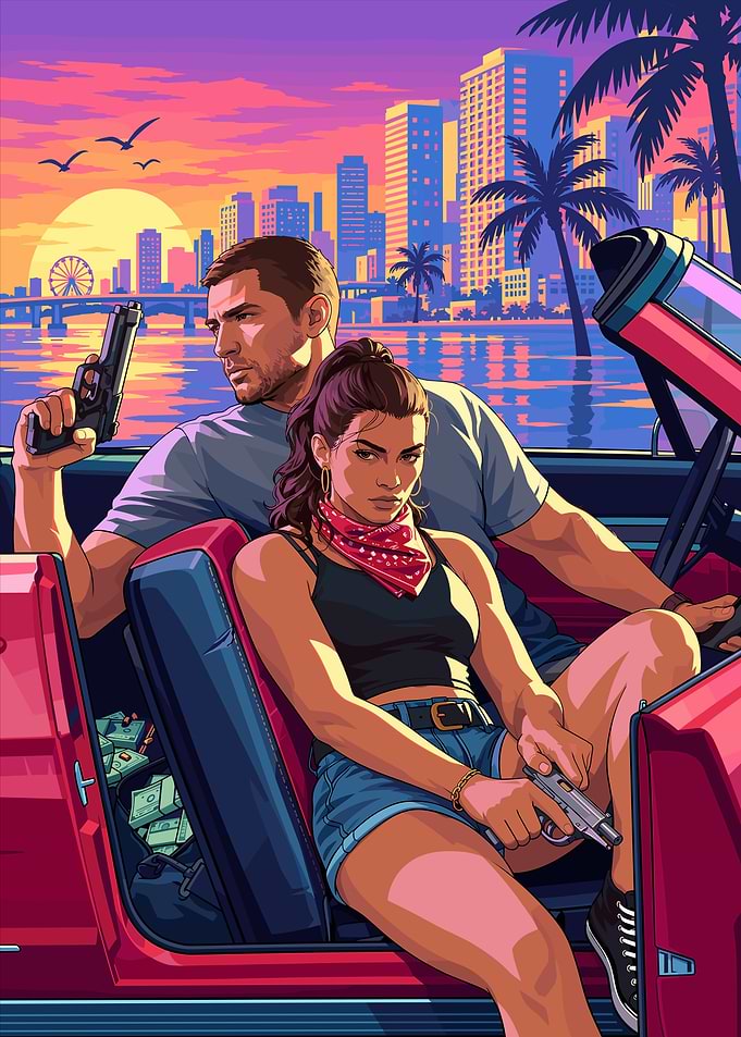 Pixel Art GTA Style Duo