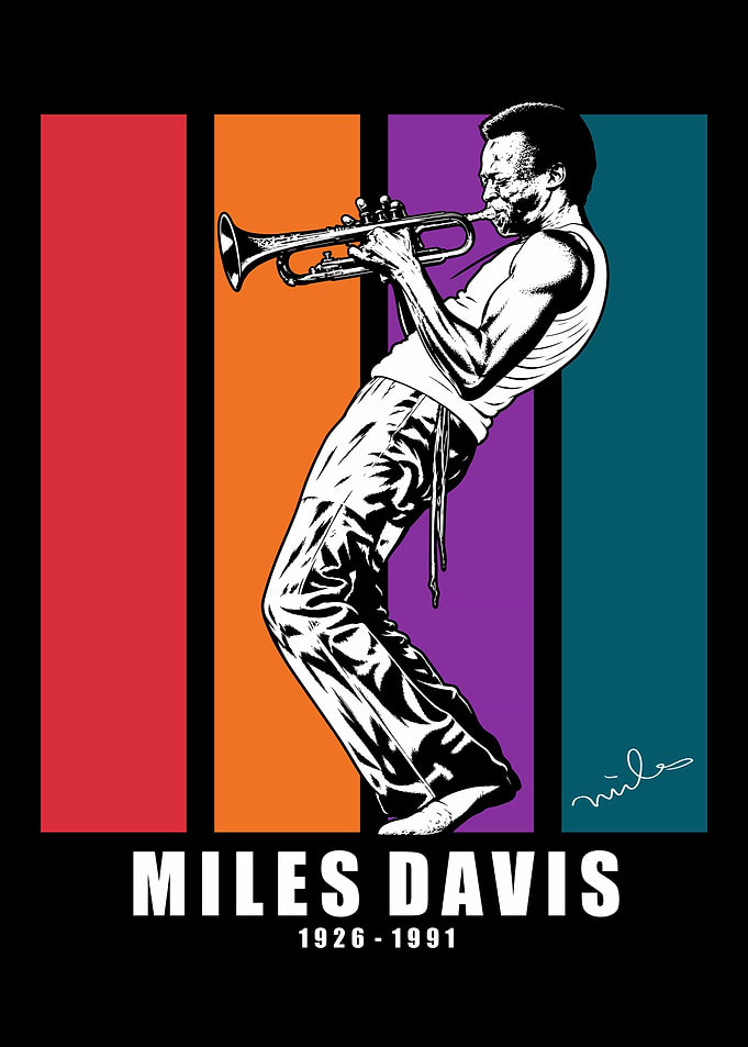 Miles Davis Jazz Trumpet Poster