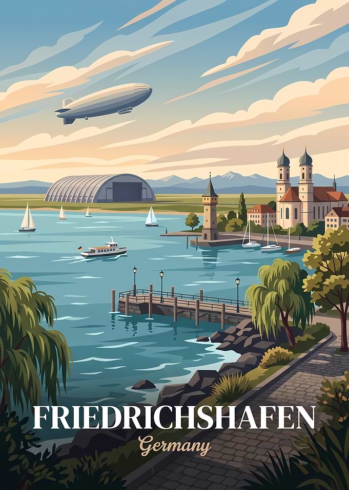 Friedrichshafen Germany Travel Poster