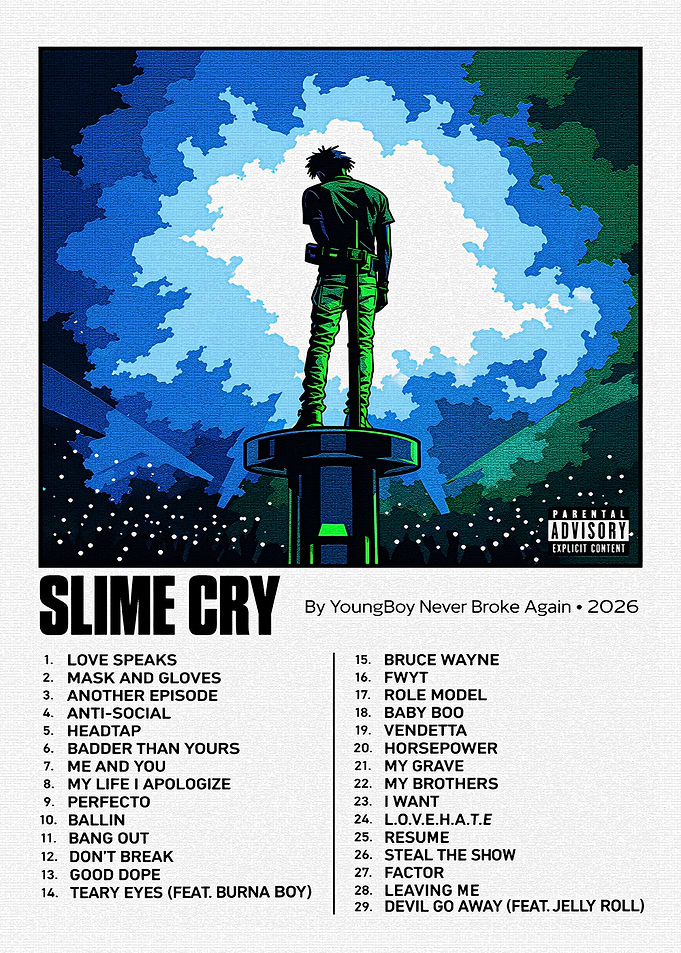 YoungBoy Never Broke Again Slime Cry Poster