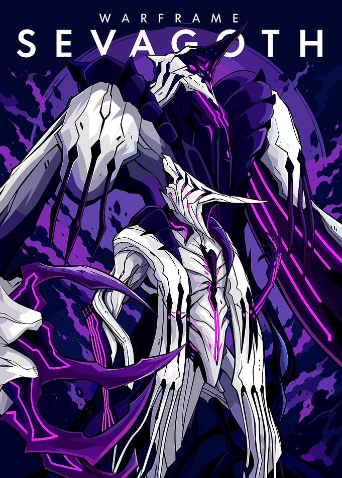 Warframe Sevagoth Digital Art Poster