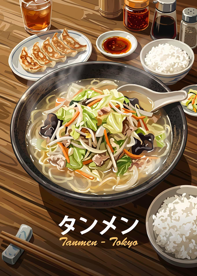 Delicious Tanmen Ramen Meal Set